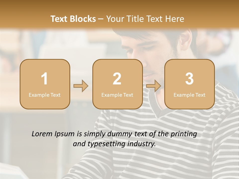 Indoor Man Young PowerPoint Template