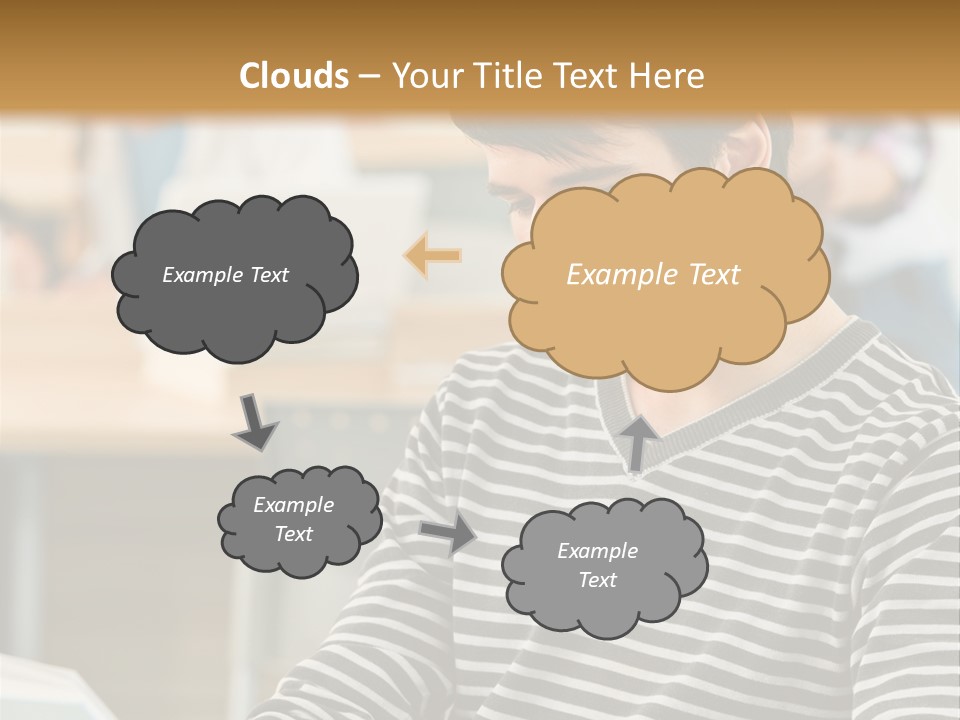 Indoor Man Young PowerPoint Template