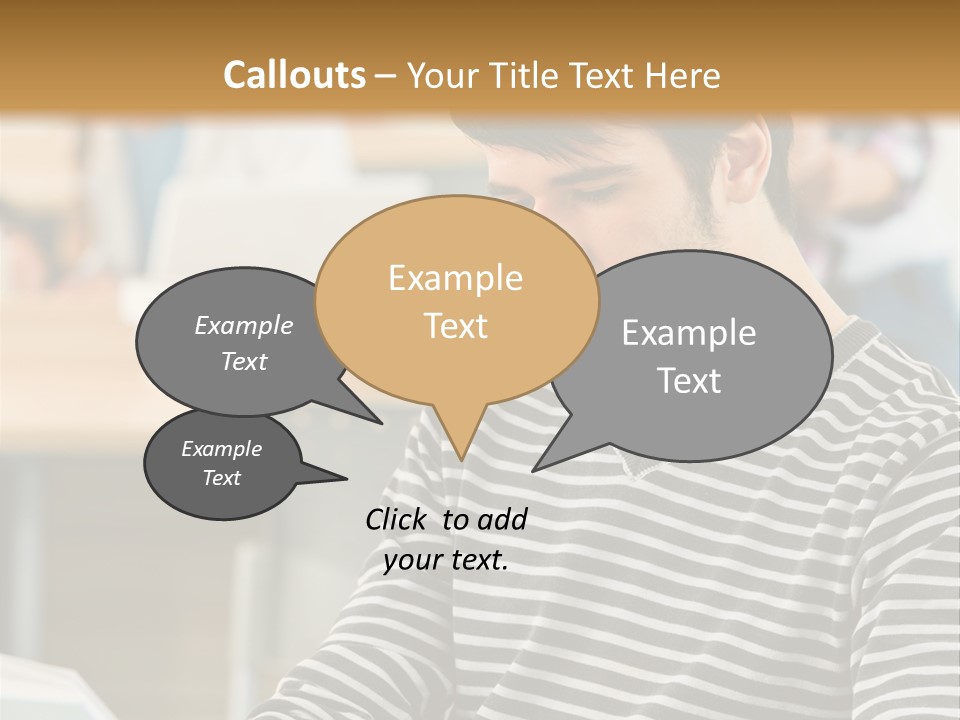 Indoor Man Young PowerPoint Template