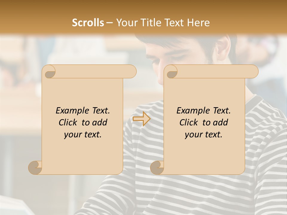 Indoor Man Young PowerPoint Template