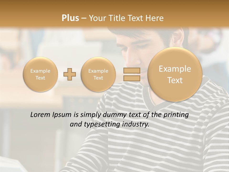 Indoor Man Young PowerPoint Template