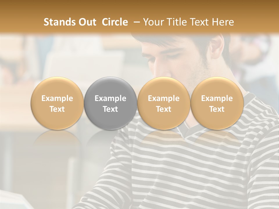 Indoor Man Young PowerPoint Template