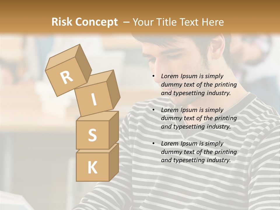 Indoor Man Young PowerPoint Template