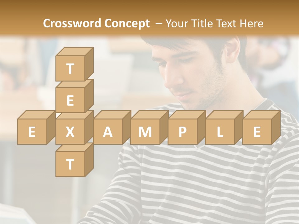 Indoor Man Young PowerPoint Template