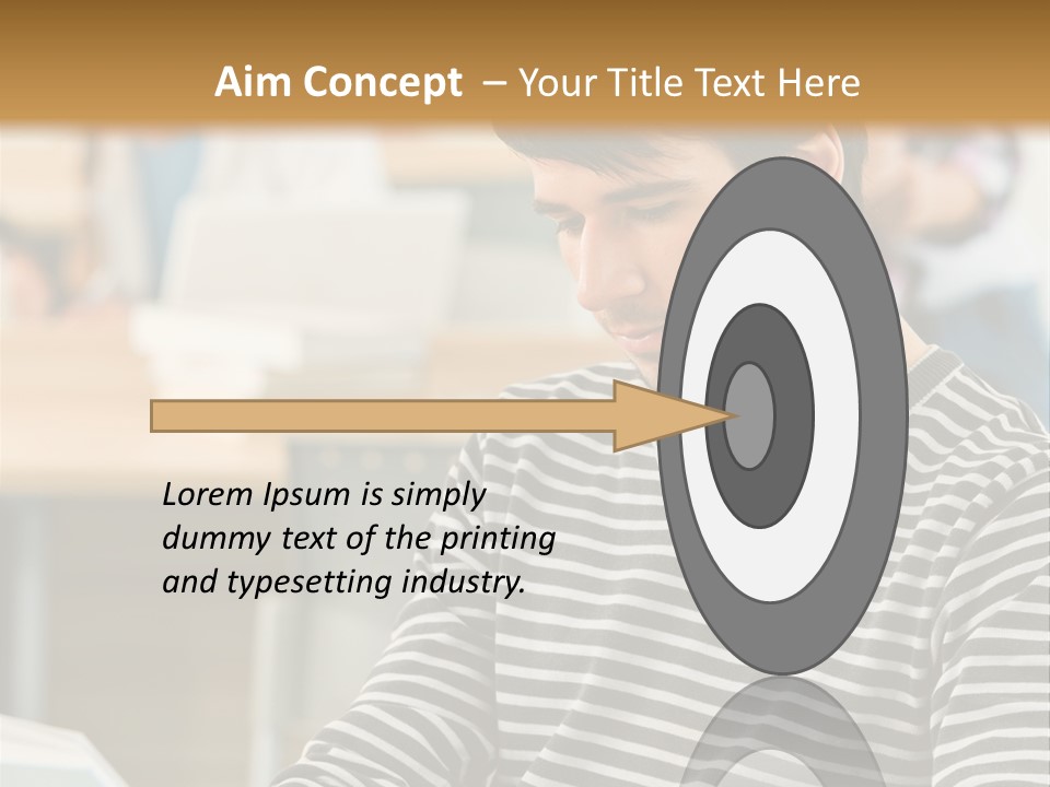 Indoor Man Young PowerPoint Template