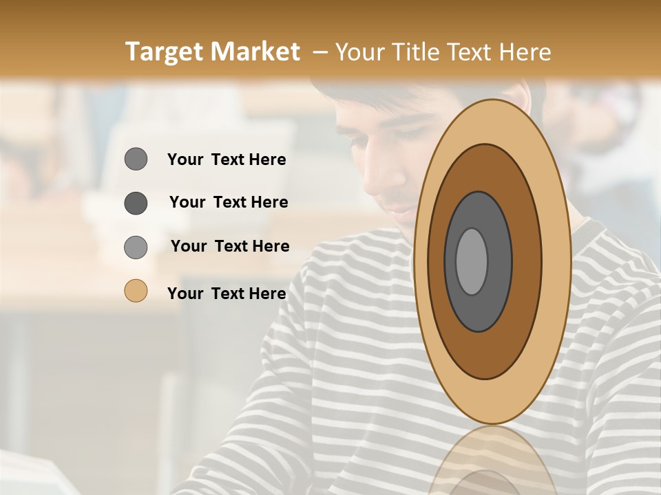 Indoor Man Young PowerPoint Template