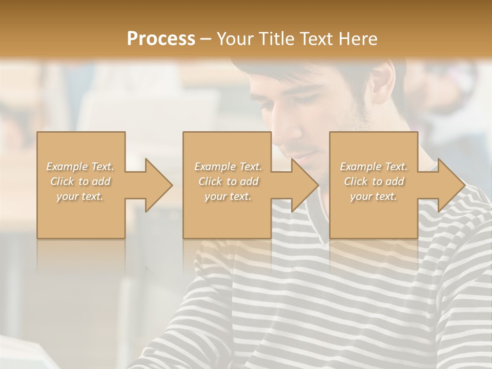Indoor Man Young PowerPoint Template