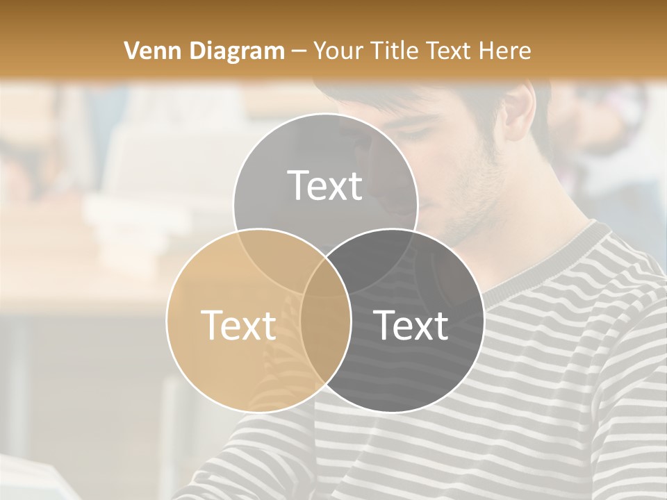 Indoor Man Young PowerPoint Template