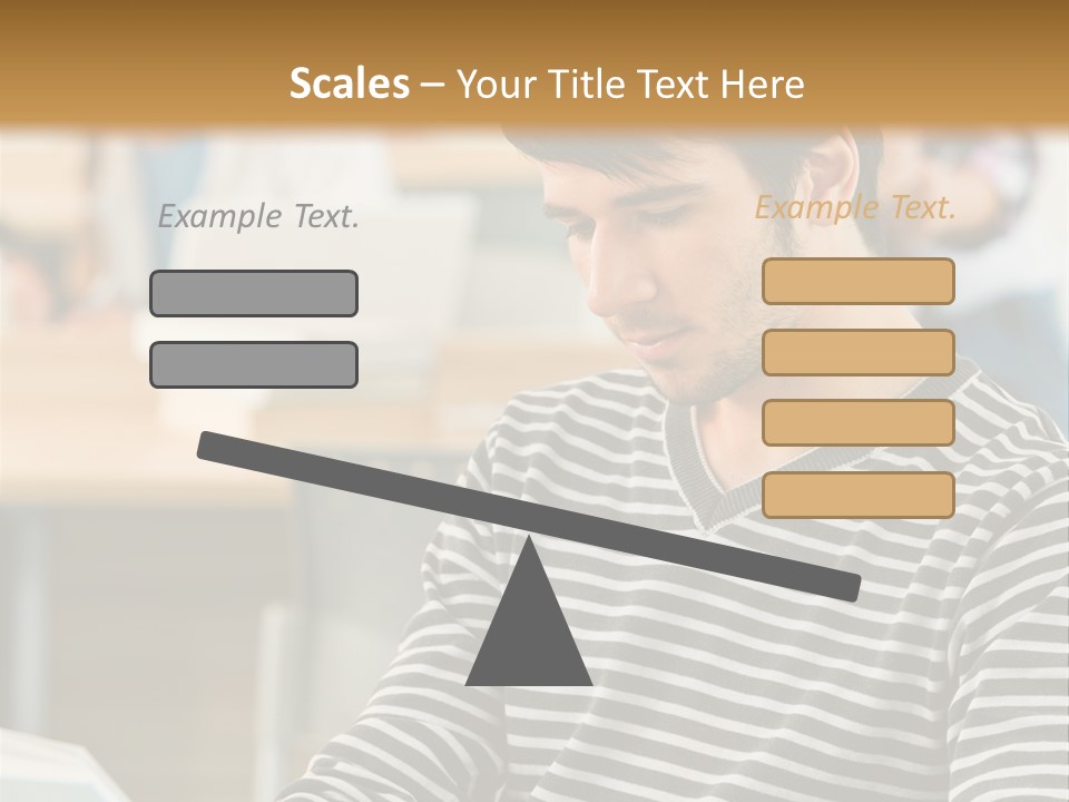 Indoor Man Young PowerPoint Template