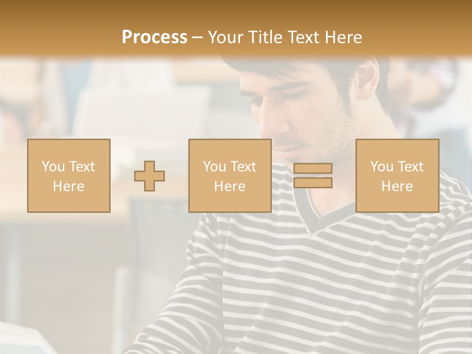 Indoor Man Young PowerPoint Template