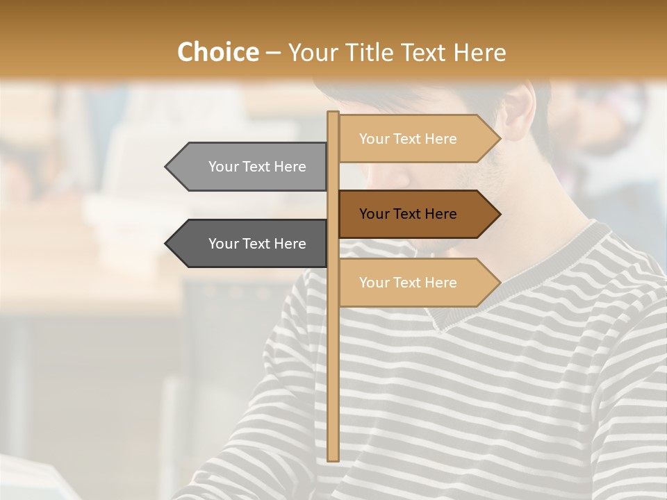 Indoor Man Young PowerPoint Template