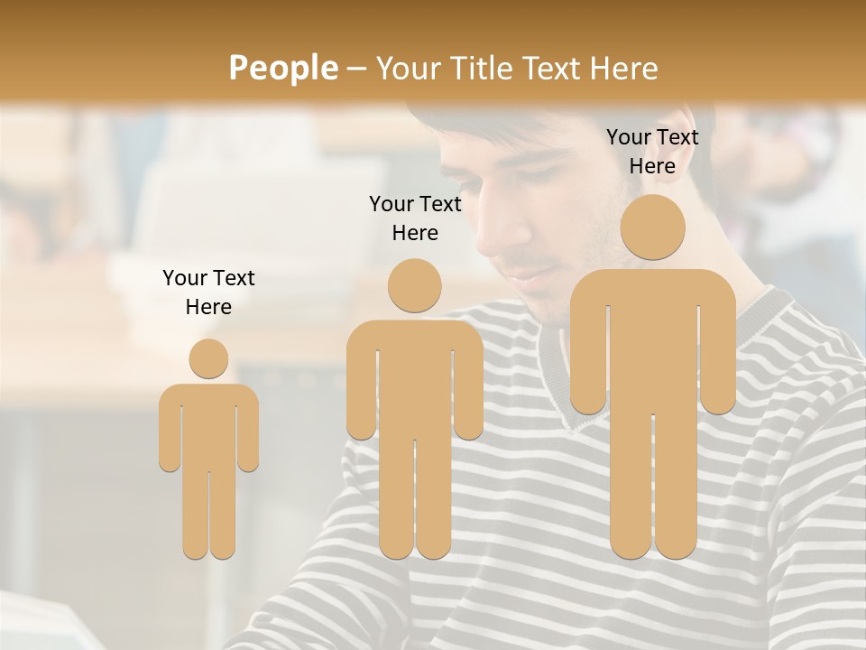 Indoor Man Young PowerPoint Template