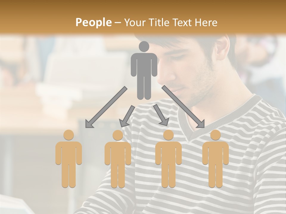 Indoor Man Young PowerPoint Template