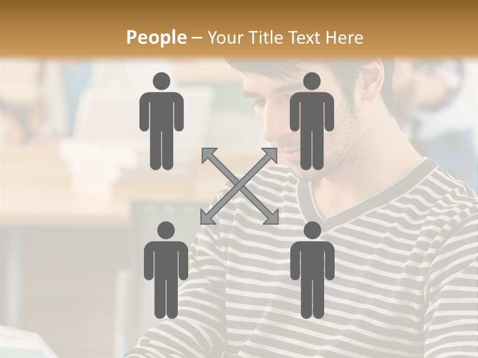 Indoor Man Young PowerPoint Template