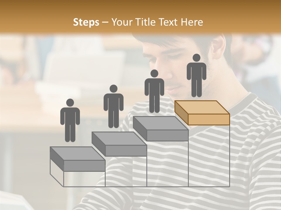 Indoor Man Young PowerPoint Template