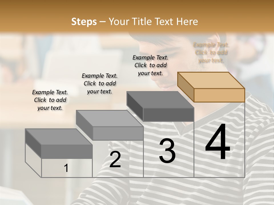 Indoor Man Young PowerPoint Template