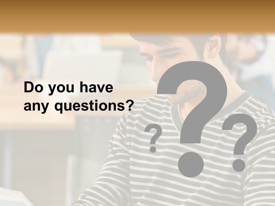 Indoor Man Young PowerPoint Template