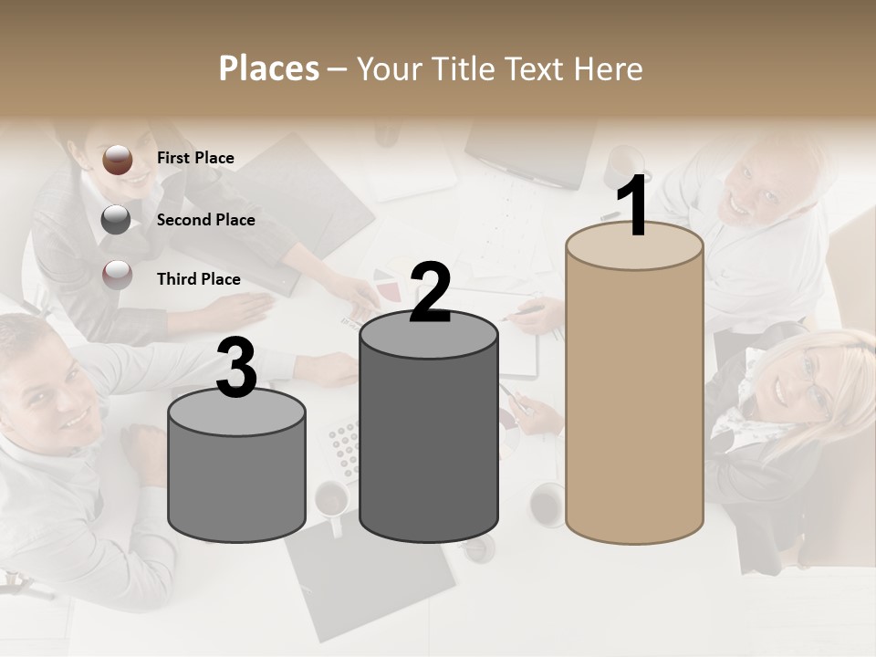 Cooperation Worker Sitting PowerPoint Template