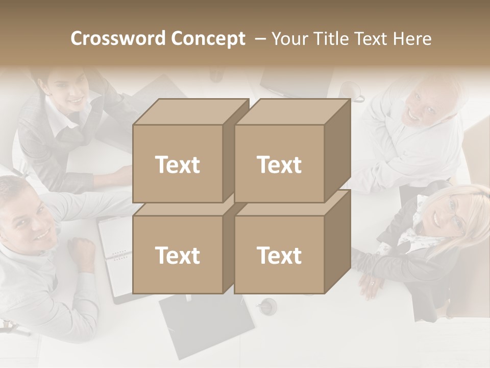 Cooperation Worker Sitting PowerPoint Template