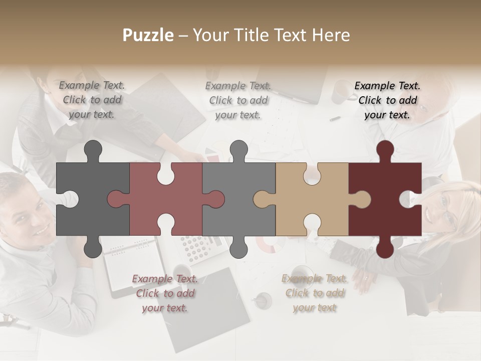 Cooperation Worker Sitting PowerPoint Template