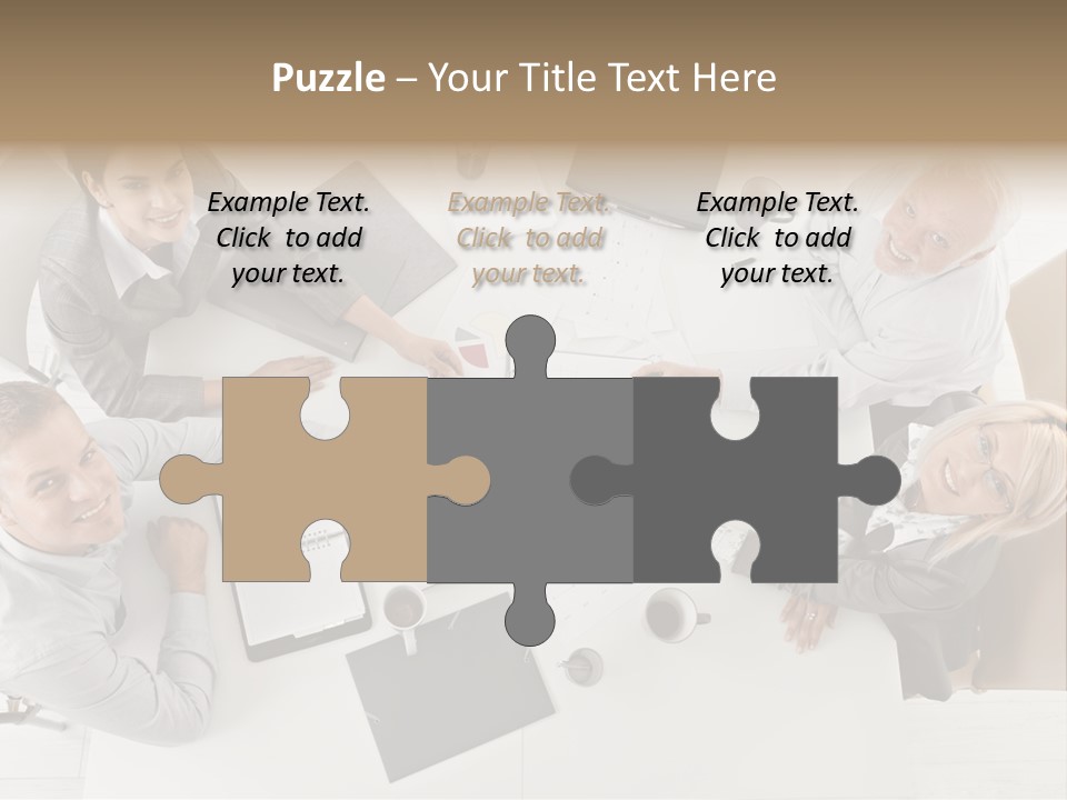 Cooperation Worker Sitting PowerPoint Template