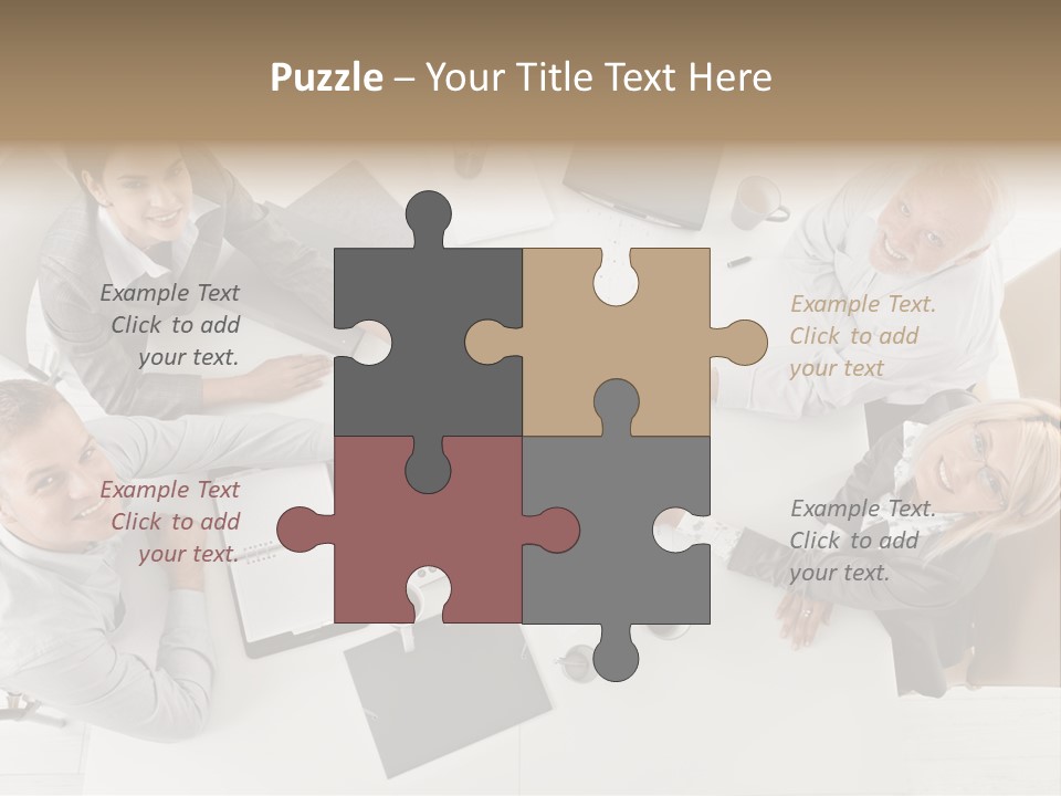 Cooperation Worker Sitting PowerPoint Template