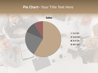 Cooperation Worker Sitting PowerPoint Template