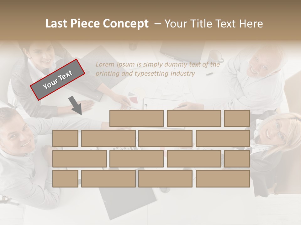 Cooperation Worker Sitting PowerPoint Template