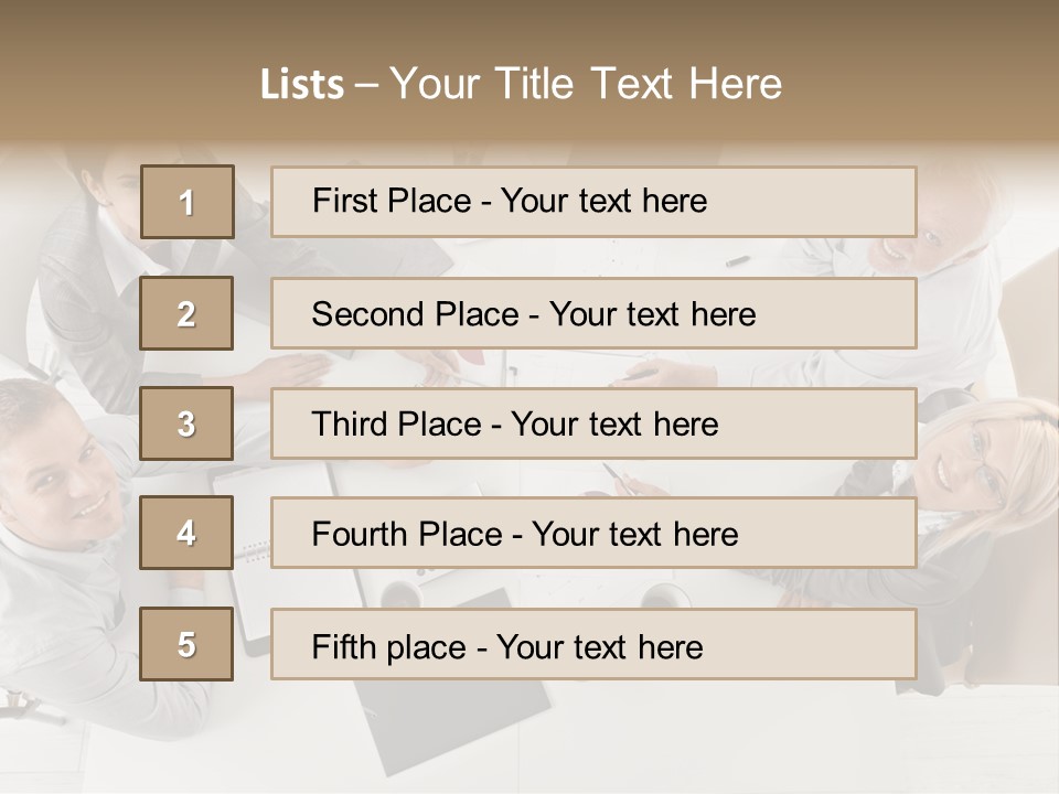 Cooperation Worker Sitting PowerPoint Template