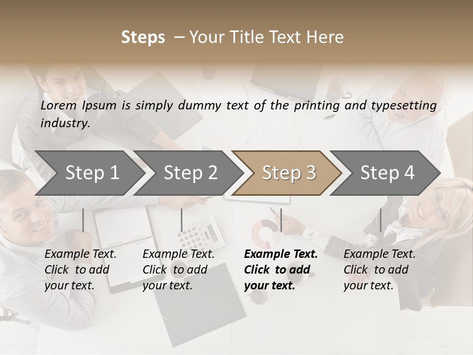 Cooperation Worker Sitting PowerPoint Template