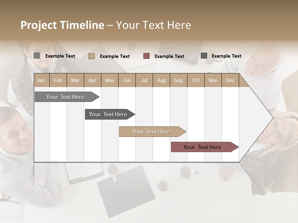 Cooperation Worker Sitting PowerPoint Template