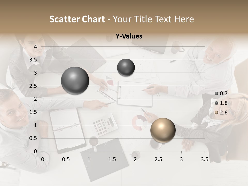 Cooperation Worker Sitting PowerPoint Template