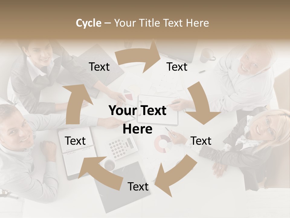 Cooperation Worker Sitting PowerPoint Template