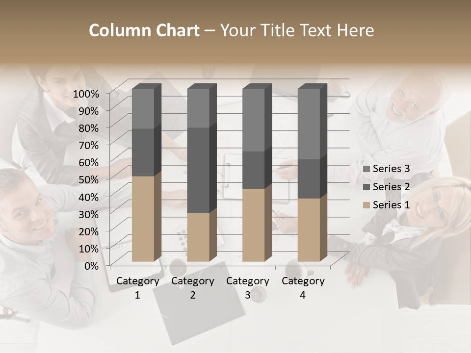 Cooperation Worker Sitting PowerPoint Template