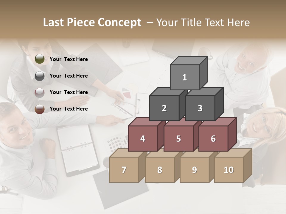 Cooperation Worker Sitting PowerPoint Template