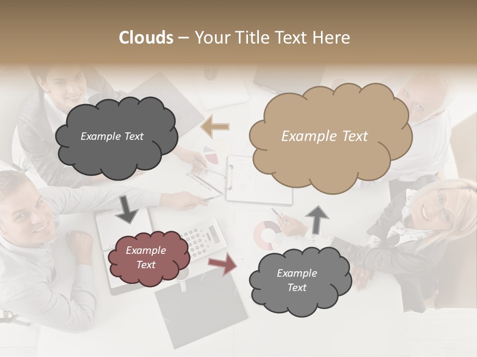 Cooperation Worker Sitting PowerPoint Template