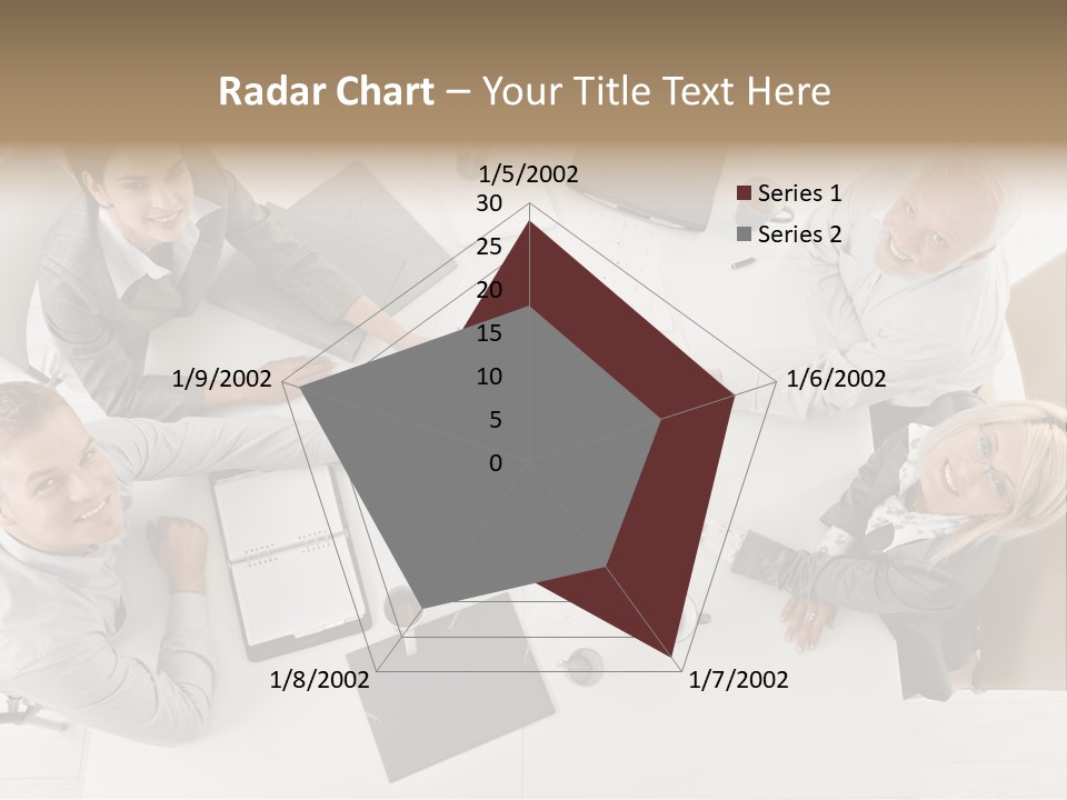Cooperation Worker Sitting PowerPoint Template
