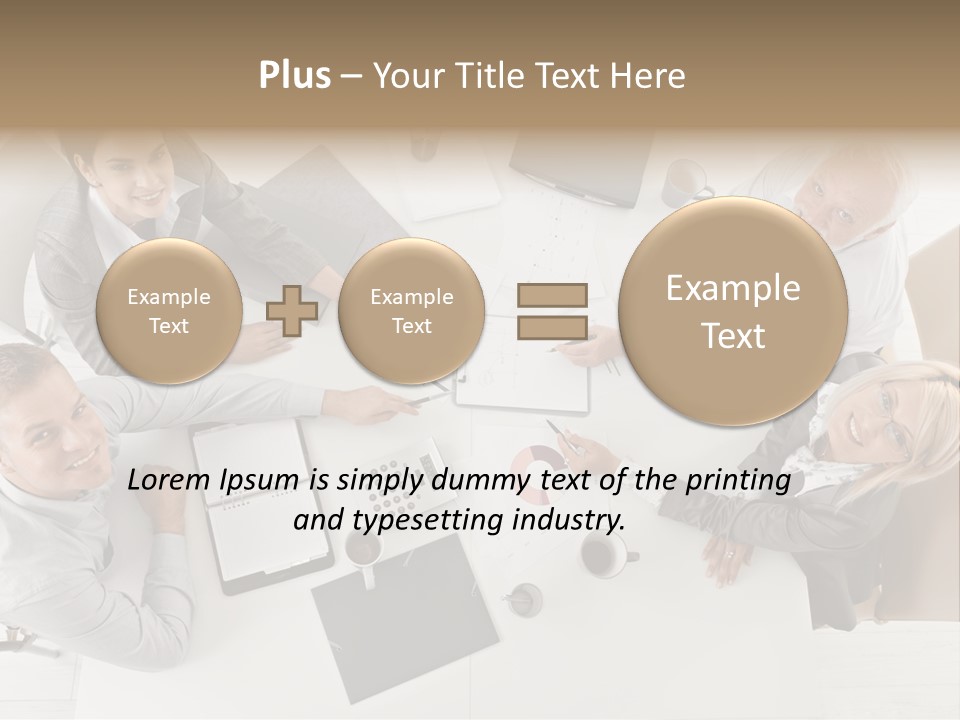 Cooperation Worker Sitting PowerPoint Template