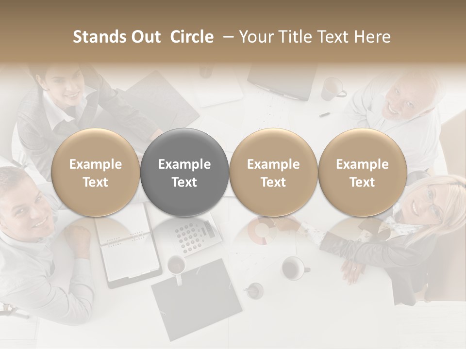 Cooperation Worker Sitting PowerPoint Template