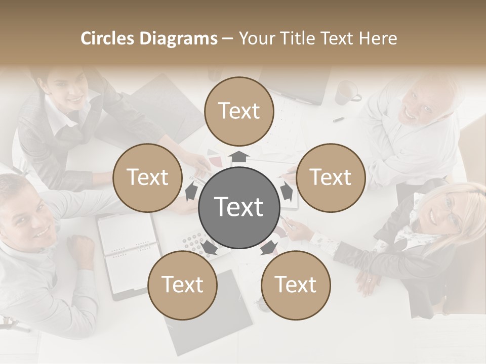 Cooperation Worker Sitting PowerPoint Template