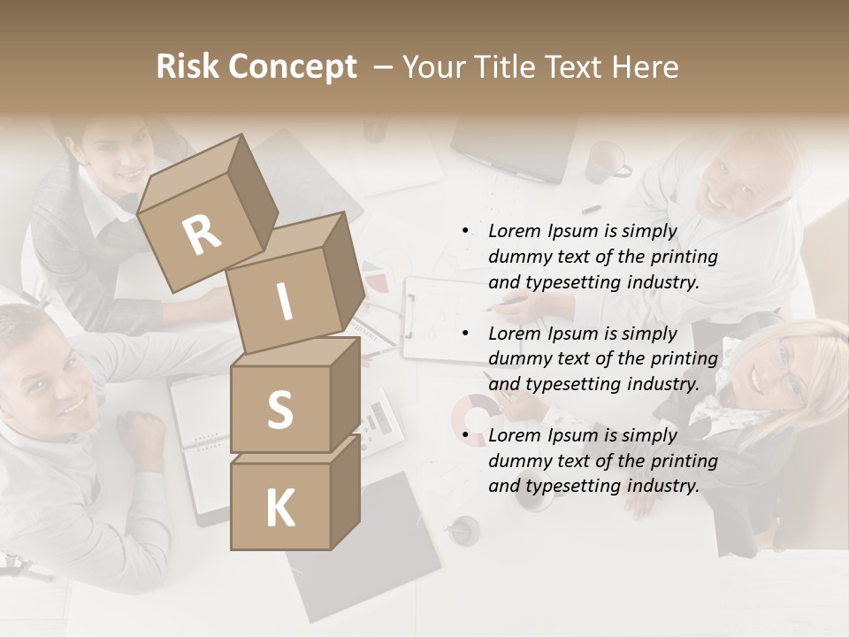 Cooperation Worker Sitting PowerPoint Template
