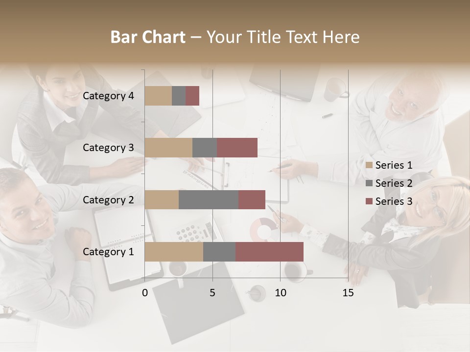 Cooperation Worker Sitting PowerPoint Template