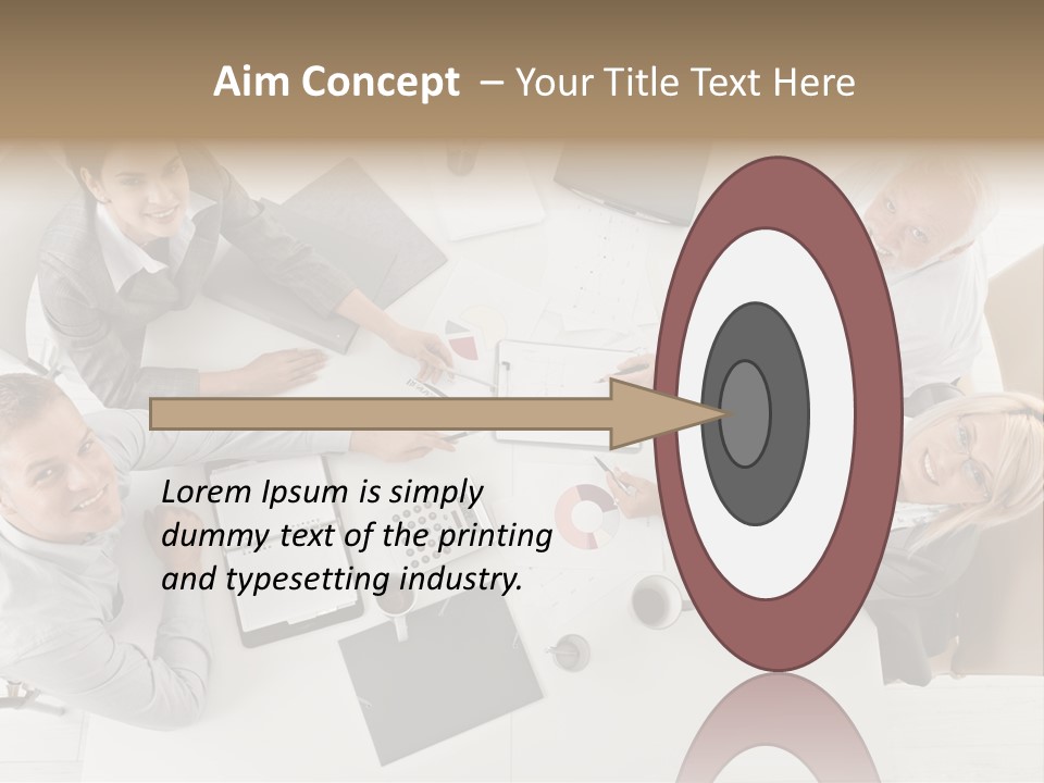 Cooperation Worker Sitting PowerPoint Template