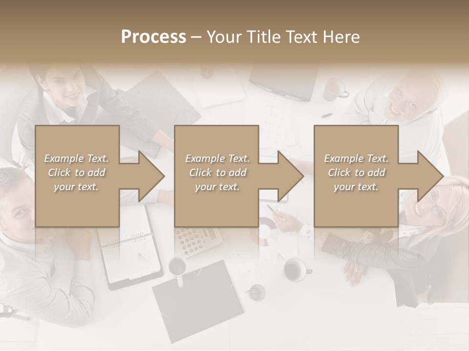 Cooperation Worker Sitting PowerPoint Template