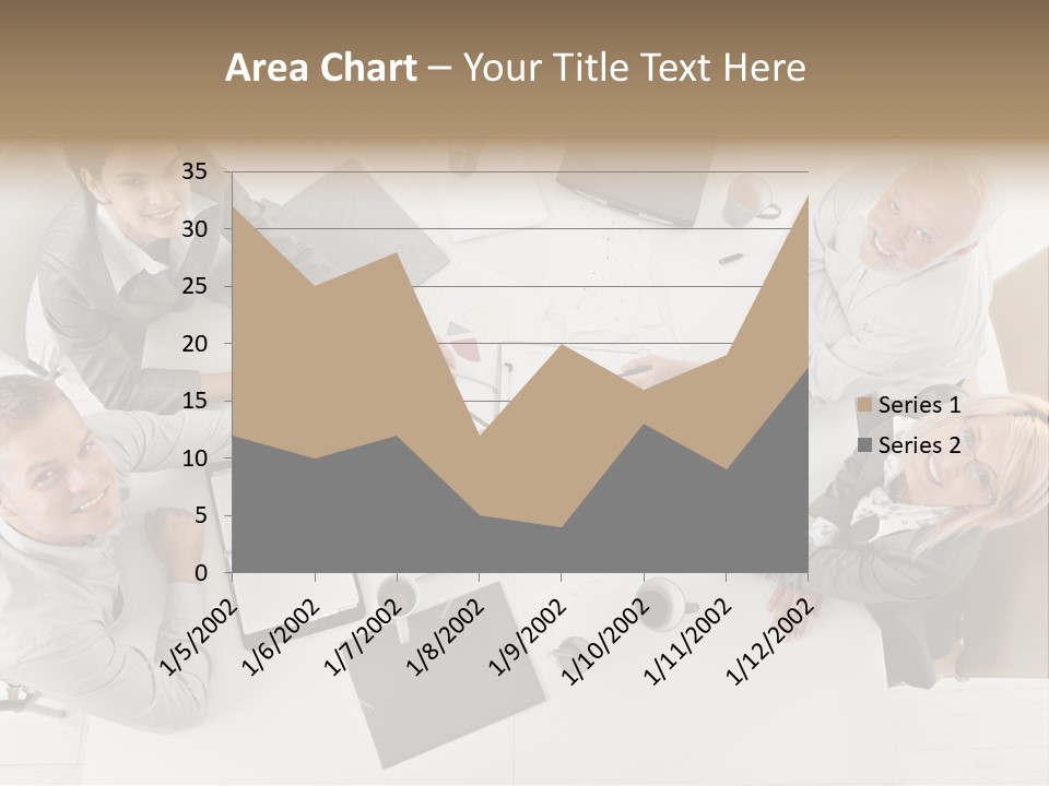 Cooperation Worker Sitting PowerPoint Template
