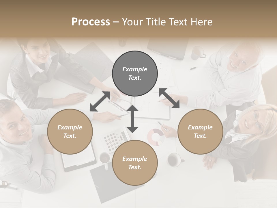 Cooperation Worker Sitting PowerPoint Template