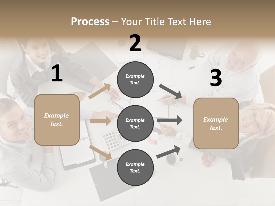 Cooperation Worker Sitting PowerPoint Template