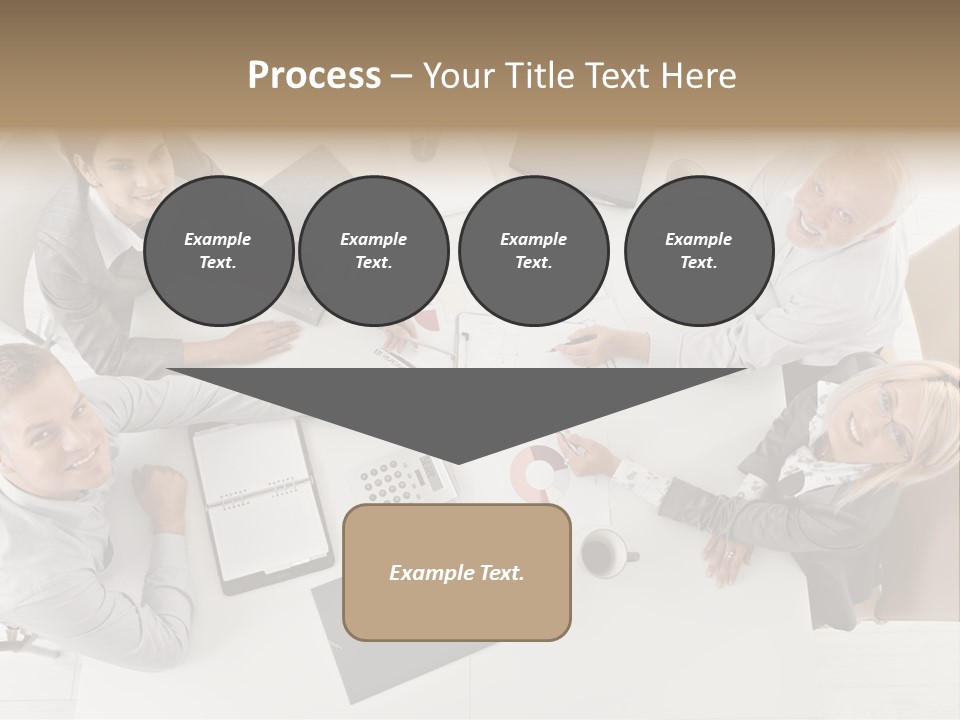Cooperation Worker Sitting PowerPoint Template