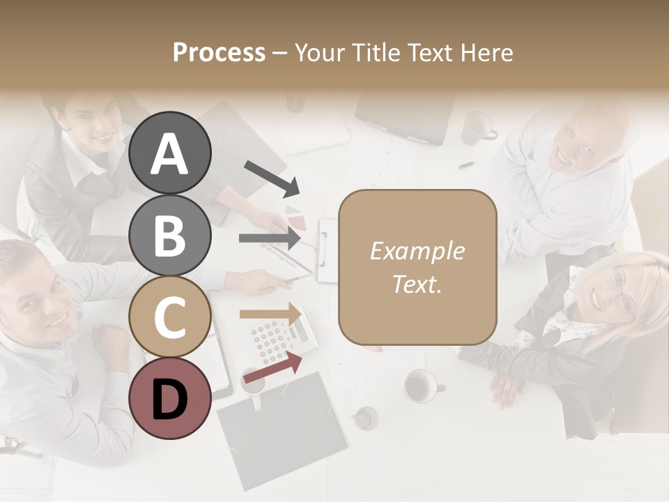 Cooperation Worker Sitting PowerPoint Template
