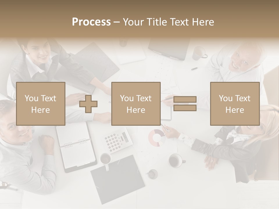 Cooperation Worker Sitting PowerPoint Template